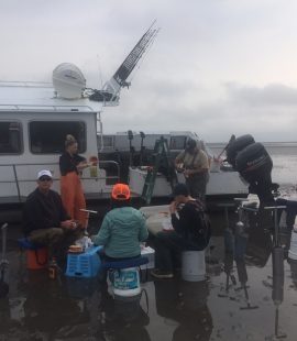 Lunch break on clamming trip